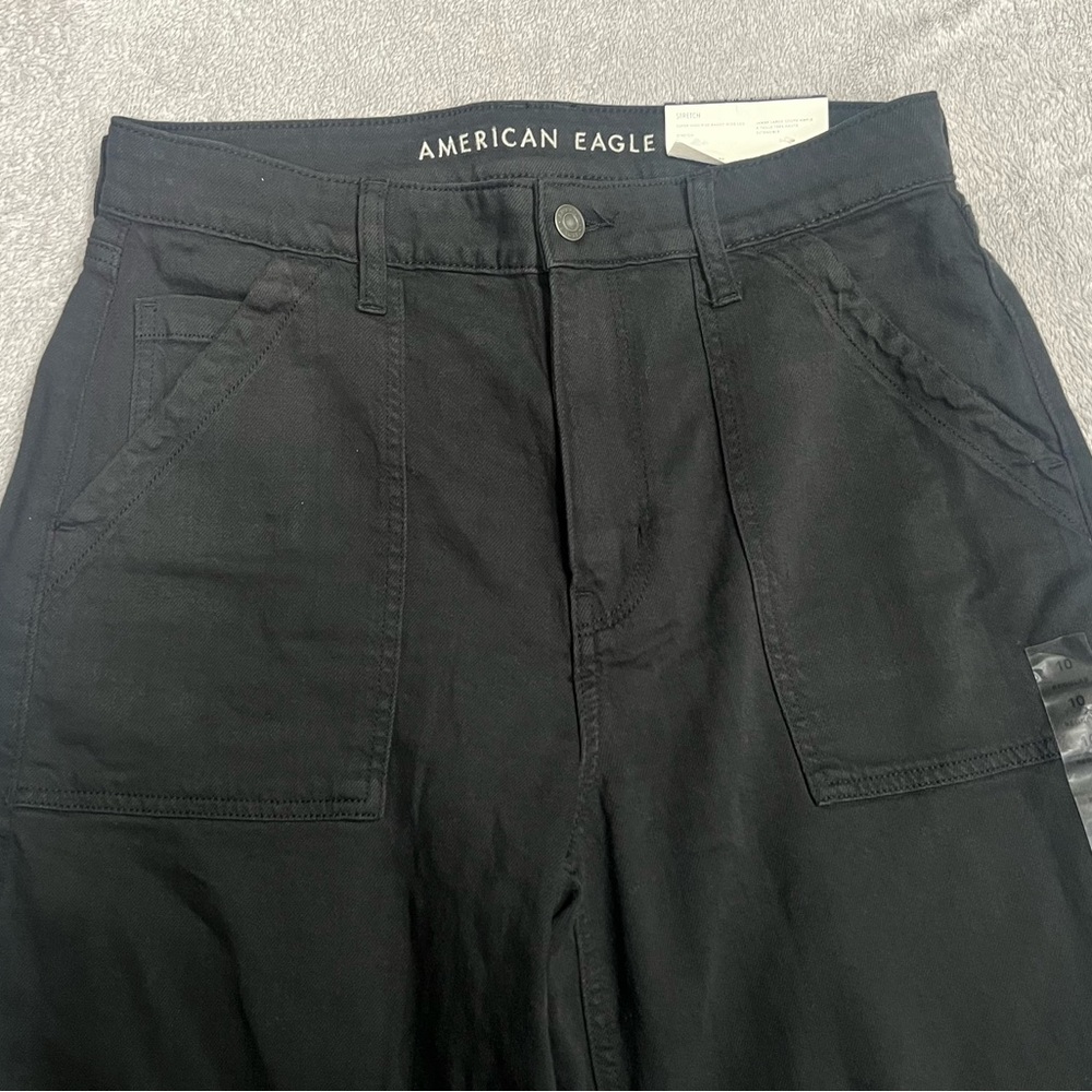 American Eagle Outfitters Black Wide Leg Pants Size Wmns 10